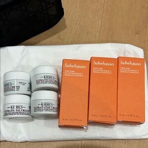 Sulwhasoo Serum and Kiehl's Facial Cream Set